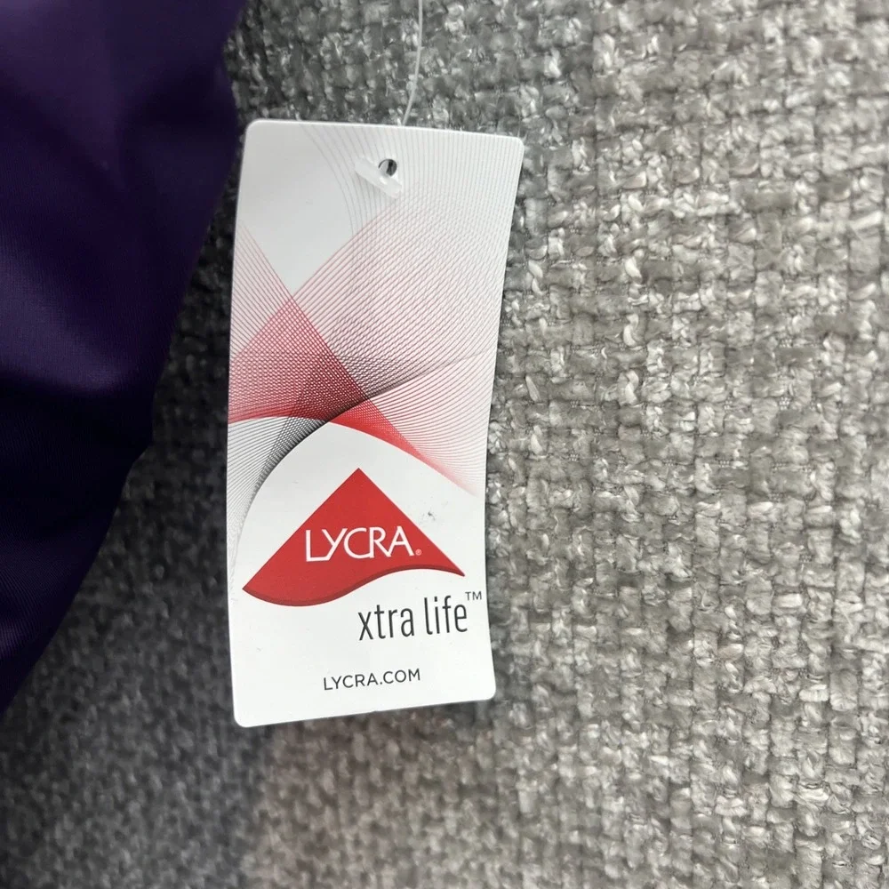L.L. Bean Women's Swimsuit Size 24W Mast Purple Padded Self Bra Lycra Extra Life